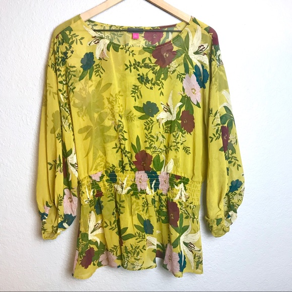 vince camuto floral print top